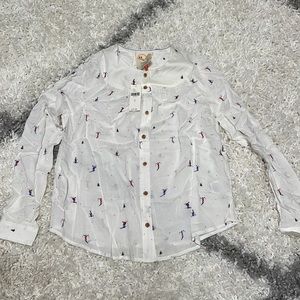 Anthropologie Button Down Dress Top